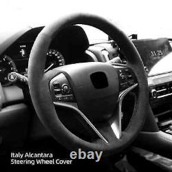 Hand Stitch Alcantara Suede Steering Wheel Cover For Honda Acura MDX 2014-2018