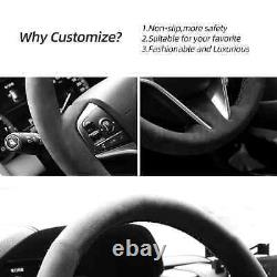 Hand Stitch Alcantara Suede Steering Wheel Cover For Honda Acura MDX 2014-2018