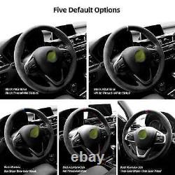 Hand Stitch Blue Thread Alcantara Steering Wheel Cover For BMW F45 F46 X1 F48 X2