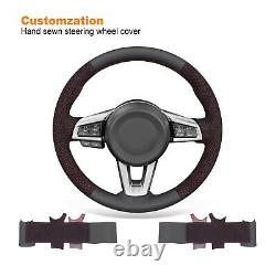 Hand Stitch DIY Alcantara Real Leather Steering Wheel Cover for Mazda MX-5 2016
