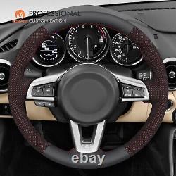Hand Stitch DIY Alcantara Real Leather Steering Wheel Cover for Mazda MX-5 2016