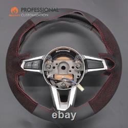 Hand Stitch DIY Alcantara Real Leather Steering Wheel Cover for Mazda MX-5 2016
