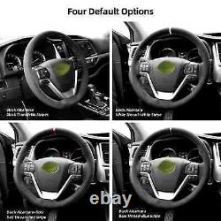 Hand Stitch Sewing Alcantara Car Steering Wheel Cover For Toyota Sienna 2014-19