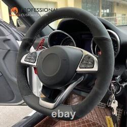 Hand-sewn Alcantara Leather Steering Wheel Cover for Mercedes Benz W205 C117 156