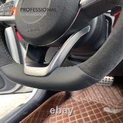 Hand-sewn Alcantara Leather Steering Wheel Cover for Mercedes Benz W205 C117 156
