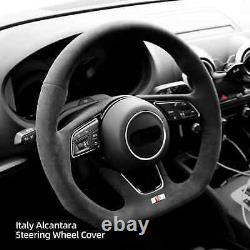 Hand sewn Alcantara Steering Wheel Cover for Audi RS3 RS4 RS5 S3 S4 S5
