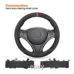 Hand sewn Alcantara Steering Wheel Cover for BMW E81 3 Series E90 E91 E92 E93