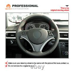 Hand sewn Alcantara Steering Wheel Cover for BMW E81 3 Series E90 E91 E92 E93