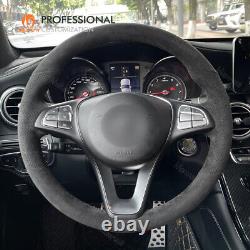 Hand sewn Alcantara Steering Wheel Cover for Benz W205 C117 C218 W213 X156 X253