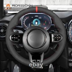 Hand-sewn Alcantara Steering Wheel Cover for Mini Clubman Convertible Countryman