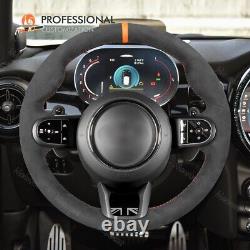 Hand-sewn Alcantara Steering Wheel Cover for Mini Clubman Convertible Countryman