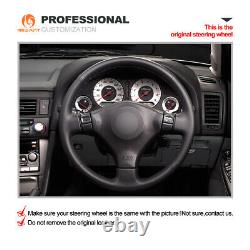 Hand-sewn Alcantara Steering Wheel Cover for Nissan 200SX S15 Silvia Skyline R34
