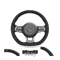 Hand-sewn Alcantara Steering Wheel Cover for Volkswagen VW Golf GTI 7 Golf R
