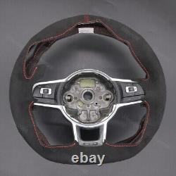 Hand-sewn Alcantara Steering Wheel Cover for Volkswagen VW Golf GTI 7 Golf R