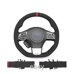 Hand-sewn Black Alcantara Steering Wheel Cover Wrap for Subaru WRX (STI) Levorg
