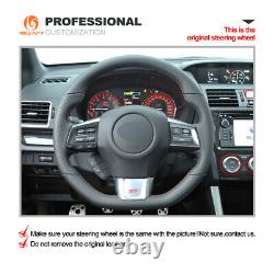Hand-sewn Black Alcantara Steering Wheel Cover Wrap for Subaru WRX (STI) Levorg