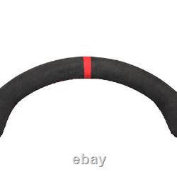 Hand-sewn Black Alcantara Steering Wheel Cover Wrap for Subaru WRX (STI) Levorg