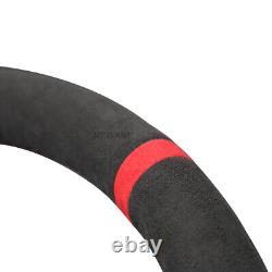 Hand-sewn Black Alcantara Steering Wheel Cover Wrap for Subaru WRX (STI) Levorg