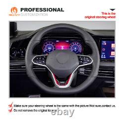 Hand-sewn Stitch Alcantara Steering Wheel Cover for Volkswagen VW Arteon R-Line