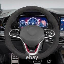 Hand-sewn Stitch Alcantara Steering Wheel Cover for Volkswagen VW Arteon R-Line