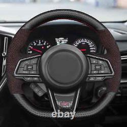 Hand-stitched Alcantara Car Steering Wheel Cover for Subaru WRX 2022-2024