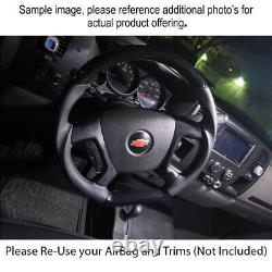 Handkraftd 07-13 Chevy Avalanche Tahoe Steering Wheel Black withRed Stitch