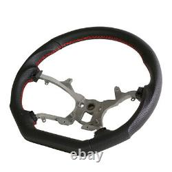 Handkraftd 07-13 Chevy Silverado Suburban Steering Wheel Black withRed Stitch
