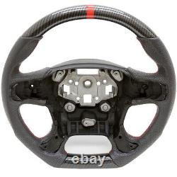 Handkraftd 15-18 GMC Sierra 1500 2500 3500 Steering Wheel Hydro Carbon Leather
