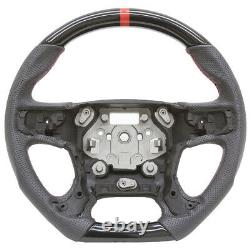 Handkraftd 15+ GMC Sierra 1500 2500 3500 Steering Wheel Gloss Black with Leather