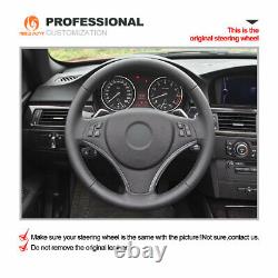 Handsewn DIY Alcantara Steering Wheel Cover for BMW E81 E82 3 Series E90 E92 E93