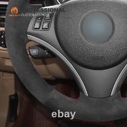 Handsewn DIY Alcantara Steering Wheel Cover for BMW E81 E82 3 Series E90 E92 E93