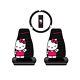 Hello Kitty 2 Car Seat Cover + Steering Wheel Cover Set- Ribbon