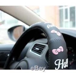 Hello Kitty Car Accessories Cartoon Steering Wheel Cover For Auto Interior