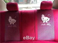 Hello Kitty Rose Car Seat Covers Bow Pillow Steering Wheel Cover New 18 PCs