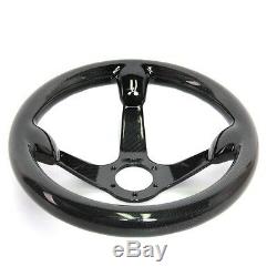 Hiwowsport Genuine Carbon Fiber Racing Steering Wheel 300mm Diameter Bolts Black