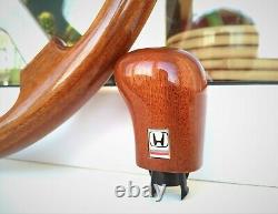 Honda Access ATIWE Wooden Steering Wheel and Shift Knob ITR CRX EE EG EK EJ Rare