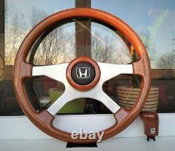 Honda Access ATIWE Wooden Steering Wheel and Shift Knob ITR CRX EE EG EK EJ Rare