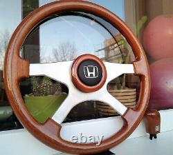 Honda Access ATIWE Wooden Steering Wheel and Shift Knob ITR CRX EE EG EK EJ Rare