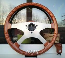 Honda Access ATIWE Wooden Steering Wheel and Shift Knob ITR CRX EE EG EK EJ Rare