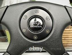 Honda Access MOMO F-1 Leather Steering Wheel Civic EE9 EG6 EG9 EK4 EK9 DC2 Rare