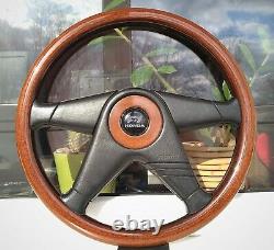 Honda Access MOMO F-1 Series Wooden Steering Wheel ITR BB4 CRX EE EG EK EJ Rare