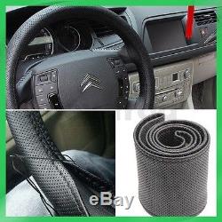 Hot Sell Practical DIY Car Genuine Leather Steering Wheel Cover With Hole Msize