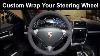 How To Install Custom Hand Stitch Steering Wheel Cover Diy Tutorial On Porsche Cayenne