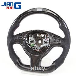 JiangGai LED Carbon Fiber Steering Wheel Fit For bmw e46 M3 1998-2006