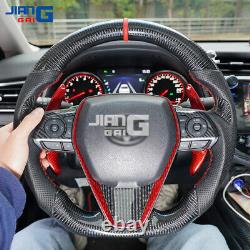 JiangGai Real Carbon Fiber Steering Wheel Fit for 2018-2020 Toyota Camry