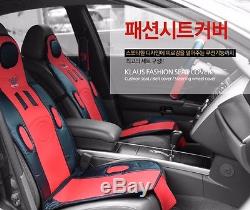 KLAUS Fashion Seat Cover + Seat Belt Shoulder Pads + Steering Wheel Cover SET