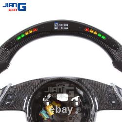 LED Alcantara Carbon Fiber Steering Wheel Fit For Porsche Panamera Cayenne Macan