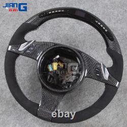 LED Alcantara Carbon Fiber Steering Wheel Fit For Porsche Panamera Cayenne Macan