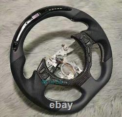 LED Carbon Fiber Leather Steering Wheel For Nissan GTR R35 (No Bottons Frame)