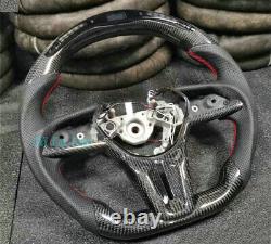 LED Carbon Fiber Leather Steering Wheel For Nissan GTR R35 (No Bottons Frame)